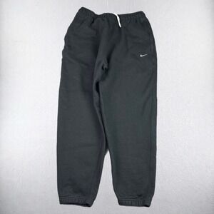 Nike Sweatpants Mens Medium Black NRG Solo Swoosh Fleece Joggers CW5460-010